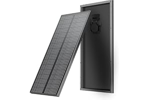 Collect Light 50W 12V Solarpanel monokristallin Solarmodul Photovoltaik Solarzelle Ideal zum Aufladen von 12V Batterien Wohnmobil Garten Camper (Schwarz, 50W Solarmodul(Upgrade))