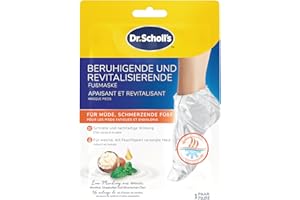 DR. SCHOLL’S Dr. Scholl's Beruhigende und Revitalisierende Fußmaske für müde, schmerzende Füße, feuchtigkeitsspendende Socken, Entspannend, macht die Haut weich mit Epsom-Salz, Menthol, Sheabutter und Lavendel