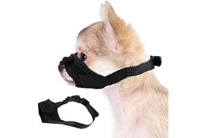 UNIKEEN Bozal para Perros, Bozal Perro Antiladridos Ajustable Apto Perro Pequeños Veterinario Anti-Mordedor Previene Evitar Que Mordidas Bozal para Chihuahua Yorkshire Terrier Maltés Pomerania Dóberman (XS)