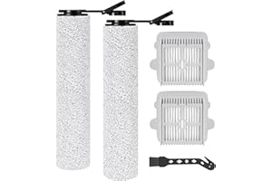 FIXBETTER Rouleau de brosse de rechange et Filtre HEPA pour Roborock F25 GT/F25 BX/F25 ACE/F25 RT/F25 LT/F25 ALT/F25/F25 XT/F25 ACE Combo/F25 Combo aspirateur Laveur sans Fil(5 Accessoires)