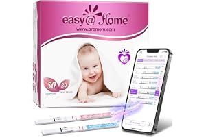 Easy@Home 50 ägglossningstest + 20 graviditetstest för tidigt test – rekommenderas för barn önskan fertilitetstester för ägglossning 25 mIU/ml och graviditetstester med optimal känslighet