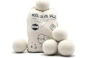 Fluffys Premium XL Trocknerbälle – 6er Pack aus reiner Schafwolle – Umweltfreundlich, plastikfrei und eine Alternative zu Weichspüler