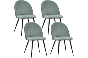 Albatros sedie da sala da pranzo CAPO con copertura in velluto, set di 4, turchese - design vintage, elegante, copertura in velluto, sedia imbottita approvata SGS - sedia da cucina moderna