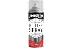 JENOLITE Peinture à paillettes en aérosol | ROUGE | Peinture pailletée | Multisurface | Parfait pour l'artisanat et les loisirs | 400ml