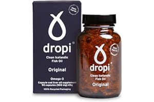 Dropi Icelandic Extra Virgin Cod Liver Oil (Unflavoured, 90 Capsules)