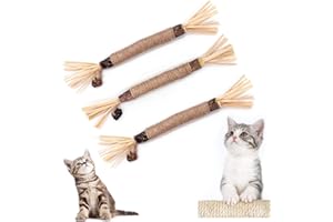 ANMOYIXIA Katzenminze Sticks Kaustangen Katze Katzensticks Katzen Kauhölzer Sticks für Katzen Zahnpflege und Gegen Mundgeruch (3 Stück)
