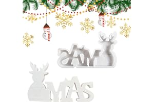 JAMSSOW Silikonformen Gießformen Weihnachten Elch Kerzenformen zum Gießen, Silikonform Weihnachten Silikonform Elch Gips Zum Gießen,3D Silikonformen Gießformen Weihnachten
