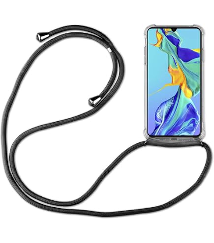 Cadorabo Handyhülle Mit Kette Für Huawei Mate 20 – Slim TPU Schutzhülle In Schwarz