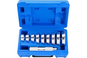 DASBET Bearing Press Driver Kit 10PCS Axle Bushing Bearing Race & Seal Install Driver Master Wheel Bearing Removal Kit Bearing Race and Seal Driver Set with Seal Driver and 9 Bearing Adapters