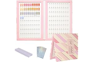 ACYCOIN2A ㅤ Acycoin2A Nail Colour Chart with 160 Colours and 240 Nail Tips, Colour Chart for UV Gel Nail Polish (B)