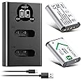 ENEGON NP-BX1 Kit Batteria (1300mAh Pacco da 2) e Caricatore LCD Compatibile con Sony NP-BX1, Sony ZV-1, Cyber-Shot DSC-RX100