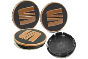 SEAT Accesorios Originales - Juego 4 Tapas Embellecedoras Centro Cubre Buje Rueda Llanta Aleación, 5F0601171TVK
