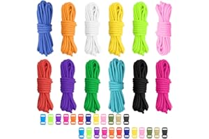 PVEATH Paracorde 550 Multifonction Corde de Parachute pour Bracelets Bricolage, Longes, Laisses Chiens, Collier Chiens, Jardinage, Activités Extérieures, 12 Couleurs, 3 Mètres