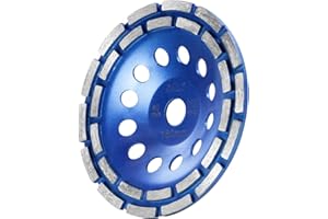 SALI Premium Diamantschleiftopf 180x22,2mm Doppelreihige Schleifscheibe, Diamantschleifteller - Universell für Beton, Naturstein, Fliesenkleber und Granit