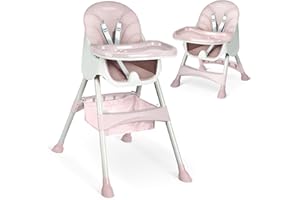 Ricokids Krzesełko do karmienia Milo dla dzieci składane tacka