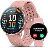 TitanSync Smart Watch for Women Men, 7-Day Battery Bluetooth Call, Fitness Tracker Sleep/HR Monitor, 110 Sports Modes IP68 Wa
