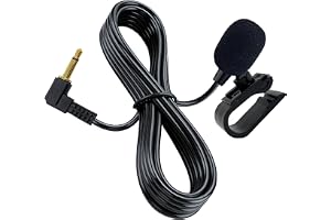SPTSSWET 3,5 mm bilmikrofon för JVC Alpine Kenwood Sony stereoradio | Bärbar extern monteringsmIC, för bil fordonshuvudenhet aktiverad GPS DVD, 3M-kabel