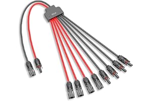 MXRPV 2 a 8 Connettori a Y del Pannello Solare, 6 mm² IP68 Impermeabile Solare Pannello Cavo Connettori, Solare Fotovoltaico Connettore MF/MMMMFFFF