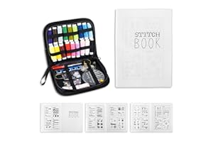 LETUXAAMZ Bordado Embroidery Kit Punto Cruz Kit Completo, Set Bordado el Aspecto de los Libros Contiene Tres Páginas con Diferentes Motivos Vegetales Embroidery Set Apto para Manualidades para Adultos