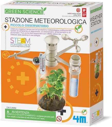 KOSMOS 636142 Stazione meteorologica, esplora il tempo e il clima, con anemometro, bussola e termometro, kit sperimentale per bambini dagli 8 anni in su