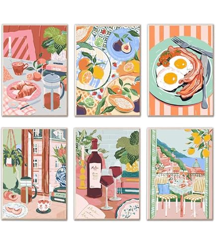 Dipingere con i numeri, per adulti, set di 6 bicchieri da cocktail digitali per pittura a olio fai da te con numeri, per adulti e principianti, come