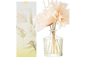 Cocorrína Flor Difusor de Varillas con 8 Varillas de Fragancia 250ml/ Almizcle de Pera/Ambientadores de Hogar, Ambientador Varillas/difusor de Aromas/para Decoración de Baños y Estanterías