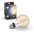 Philips Hue White Ambiance Filament Single Smart LED Globe [E27 Edison Screw] - 550 Lumens. Works with Alexa, Google Assistant and Apple Homekit