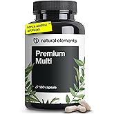 Multivitaminico Premium – 180 Capsule, vitamine dalla A alla Z bioattive | Alto dosaggio con forme bioattive delle vitamine, 