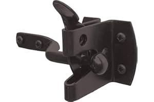 IRONTITE® Auto Gate Latch, Garden Gate Latch for Wooden Gates, Black Coated for Weather Protection, for External Use As Gate Latch & Door Latch (Black)