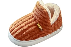 Kayferli Pantoufles d'hiver pour enfants filles et garçons, tout simplement chauds et antidérapants, pour l'intérieur, en peluche en coton, chaussons maison pantoufles, chaussures d'hiver pour filles