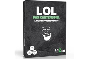 ANZEN LOL - Das Kartenspiel - Lachen verboten | Lustiges Partyspiel mit Lachgarantie | Best-of-Version | Geschenk-Idee für Männer und Frauen zu Weihnachten | Gesellschaftsspiel für große Gruppen Silvester