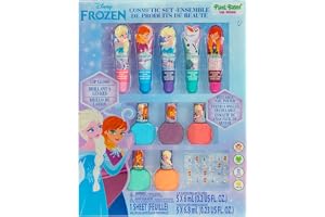 Frozen Glitter Sminkset 11-pack Lipglans, Nagellack & Stickers