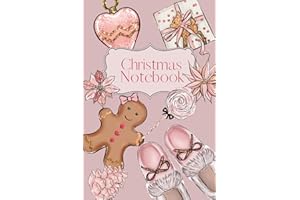 Christmas Notebook: Lined Notebook with Pink Images Cover, perfect for Christmas ideas, lists and recipes