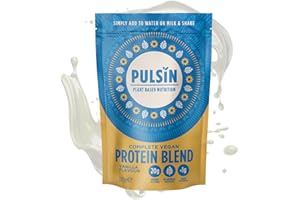 Pulsin - Complete Vanilla Vegan Protein Blend - 20g Plant Based Protein - Natural, Gluten Free & Plant Based Shake Powder - Faba Bean, Pea & Pumpkin Seed Blend