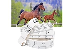 HLBKPX Horse Weight Tape, Horse Measuring Tape for Height and Weight, Horse Measuring Stick, Double Scale Horse Weight Tape Waist Measuring Tape for Weight Loss Weight Tape for Horses (8.2 Feet)