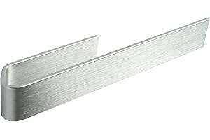 DESIGNFABRIK HAMBURG Design Hamburgo Colgador de Trapo de Cocina I Cuelga Trapos Adhesivo I Sin Taladro I Moderno Soporte de Fregadero para Paños de Cocina | Plateado Cepillado