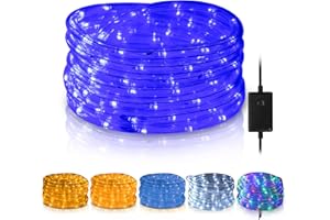 ‎SWANEW SWANEW LED Lichterschlauch, 10M 240 LEDs lichtschlauch Lichterkette außen, IP20 Wasserfest Led Schlauch außen, Garten-Party-Festbeleuchtung (blau
