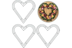 POPOYU 3 Pezzi Ghirlanda Metallico Cornice Ghirlanda Di Filo Natalizia,a Forma di Cuore Anelli Per Ghirlande,Metallico Cornice ad Anello per Natale Halloween Decorazioni Casa Fai-da-Te Artigianato