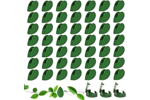Cerolopy 30 Pcs Plant Climbing Wall Fixture Clips with Adhesive Stickers Leaf Shaped Climbing Plant Clips Plant Wall Clips Indoor Plant Fixture Clips for Climbing Plants