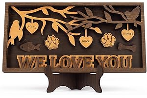 ADDMES DECORATIVE SIGNAGE pour maman, grand-mère, cadeau pour papa, amis, enseignants pour Noël, anniversaire, anniversaire de mariage, 30 x 18 cm (We Love You)