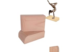 CAWi BalanceBlocks – Palanca de madera para yoga y gimnasia, soporte ergonómico para muñecas ideal para calistenia y fitness, juego de 2
