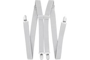 axy Hosenträger für Herren breit 2,5 cm in H-Form mit 4 Hosenträger Clips extra stark längenverstellbar