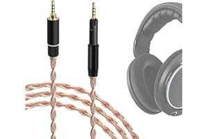 GEEKRIA Apollo 5N miedziany srebrny mieszany kabel audio, kompatybilny z Sennheiser HD-599 579 569 559 558 HD-560 S, 2,5 mm, zrównoważony zamiennik kabla słuchawkowego do audiofila, zestawu słuchawkowego HiFi (120 cm)
