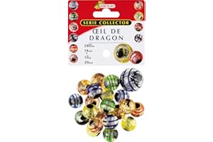 Kimplay- Lot de 20+1 Billes, Œil De Dragon, 3 ans to 99 ans, 9072, Taille unique