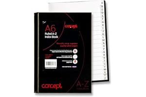 PREMIER STATIONERY Concept Notebook A6 Lined Hardcover Notebook, Premium Paper, Ruled Journal Notebook, Address Book, Organiser, Student & Teacher Planner, Perfect for School, Office & Home