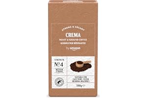 by Amazon Caffè macinato, crema espresso, torrefazione, granuli, 500 g, certificazione Rainforest Alliance