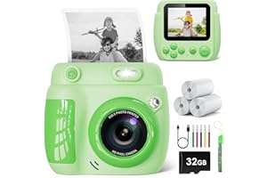 Macchina Fotografica Bambini Istantanea, LETSHAHA 1080P 20MP 2.4 Pollici Macchina Fotografica Istantanea per Bambini con Stampa 32GB Scheda SD, Adatto per Bambini Regala di Natale dai 5 ai 12 Anni