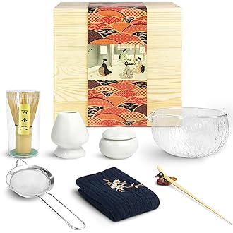 Set Da Tè Matcha Giapponese 9 Pezzi - Ciotola Con Beccuccio, Frusta Bambù, Accessori Cerimonia - Foto 2