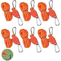 Cinghie Cricchetto NUTKIT 6 Pezzi Cricchetto Di Corda, 4M Tenda Da Campeggio Corda Campeggio