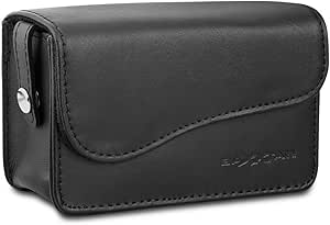 Bundlestar * Kameratasche, echtes LEDER (Lamm) schwarz OHNE Rei&szlig;verschlussgefummel f&uuml;r Kompaktkameras